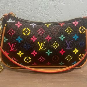 Stylish Multicolor Monogram Shoulder Bag